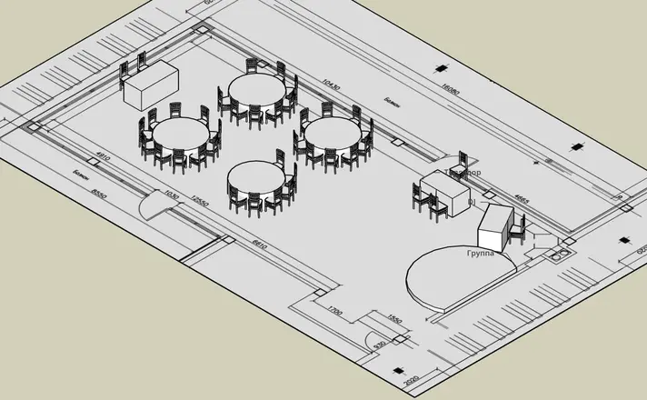 План-схема зала 3D  * разработка на заказ*