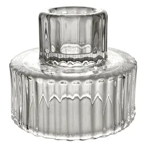 Подсвечник "Рон" стеклянный прозрачный