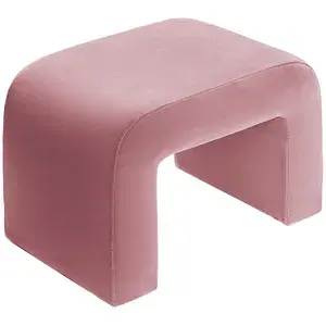 Пуфик "Боу" мини розовая сакура бархат - Фото 2